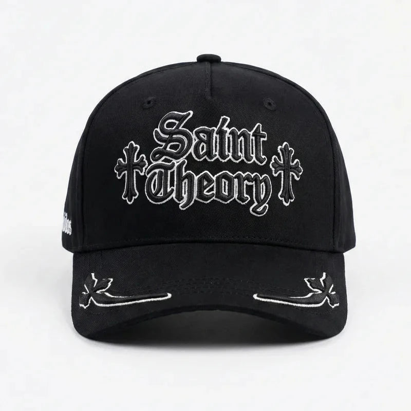 GORRA SAINT THEORY SILENT CROSS BLACK WHITE