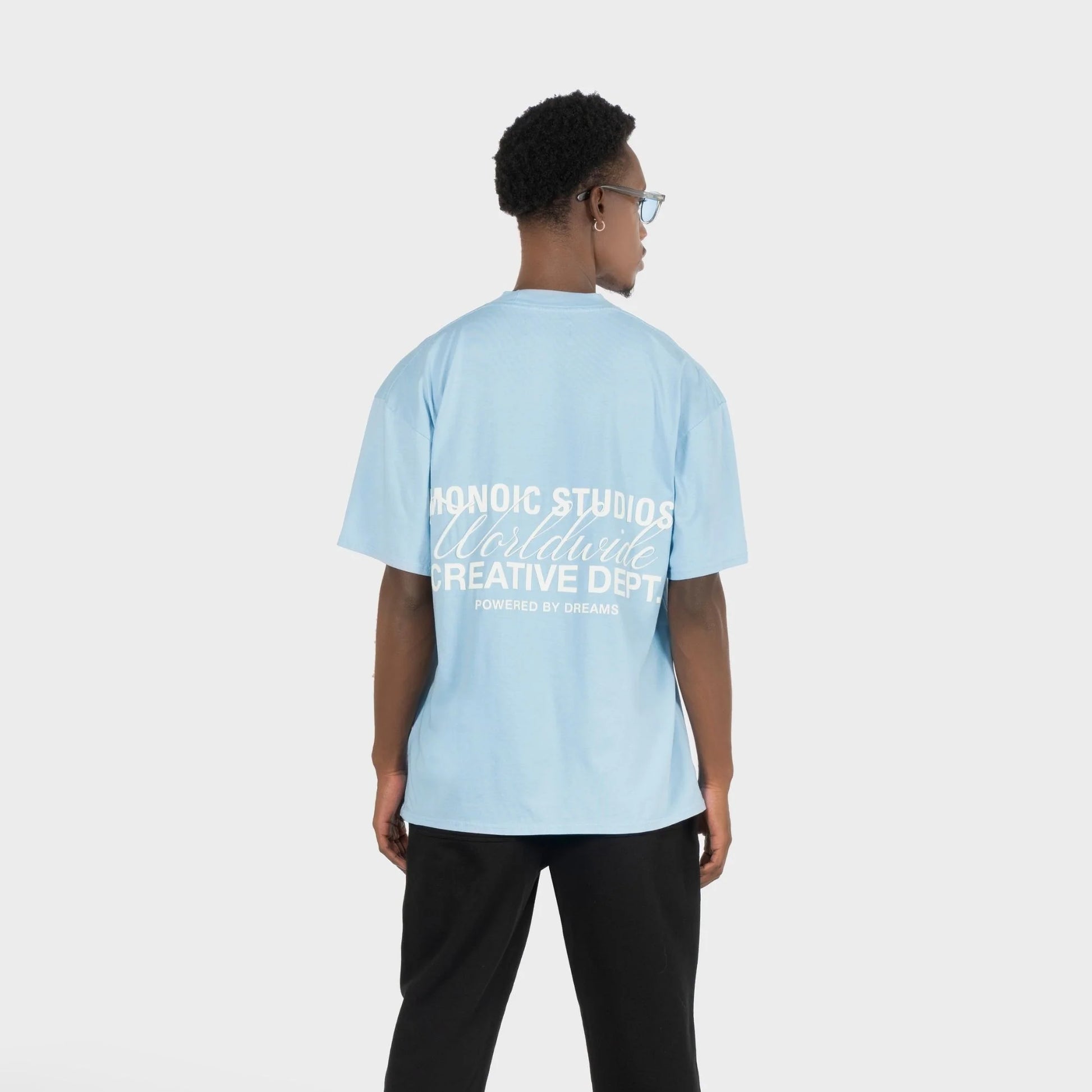CAMISETA MONOIC WORLDWIDE AZUL CLARO