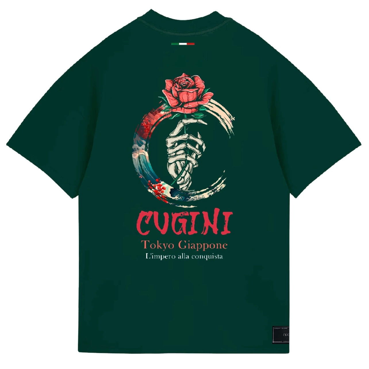 CAMISETA CUGINI CALAVERA VERDE