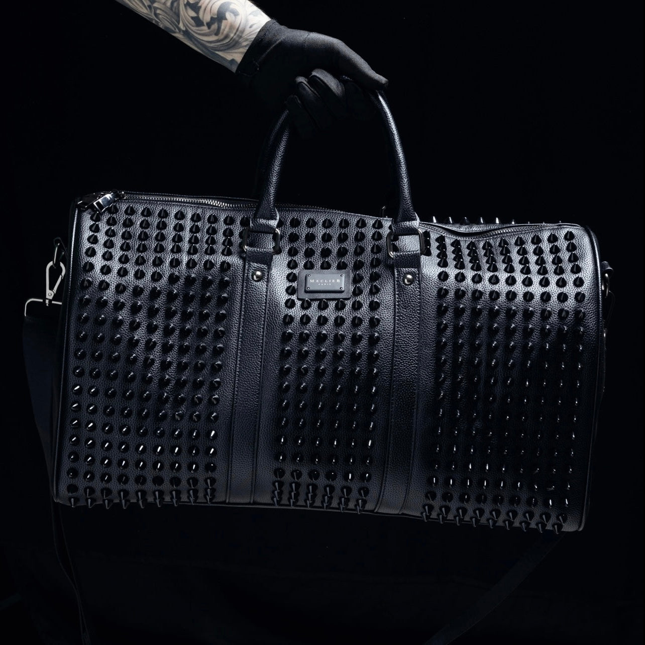 BOLSO DE MANO MECLIER TACHE NEGRO