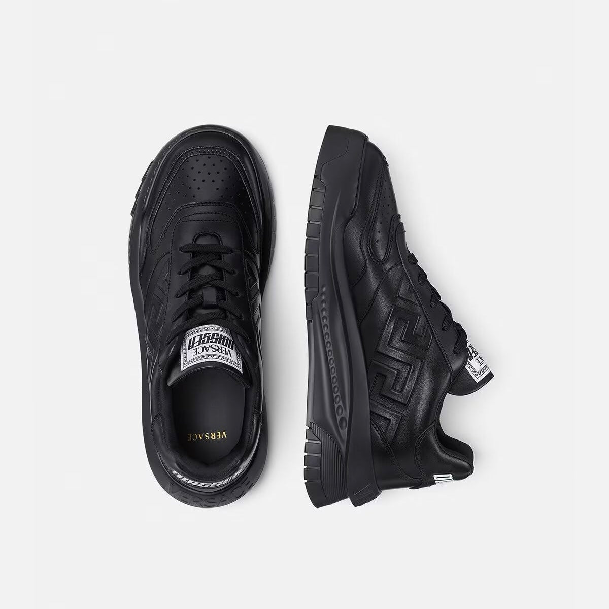 ZAPATOS VERSACE ODISEA CUERO NEGRO