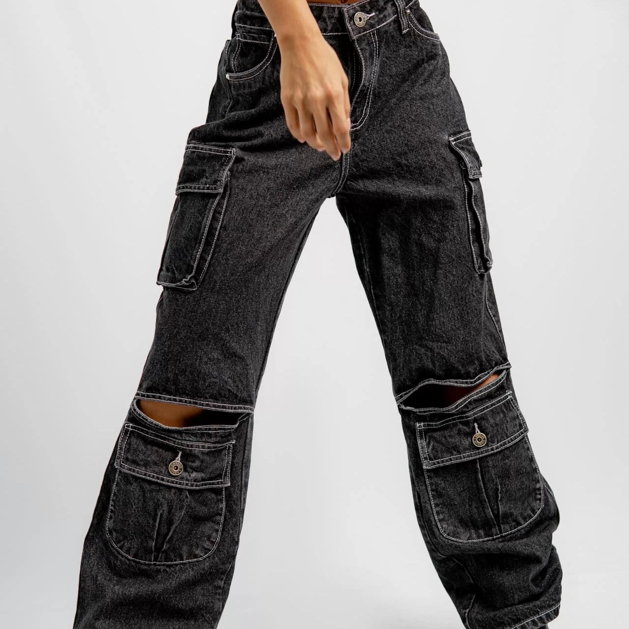 PANTALÓN LABEUR CARGO WMNS 31 NEGRO