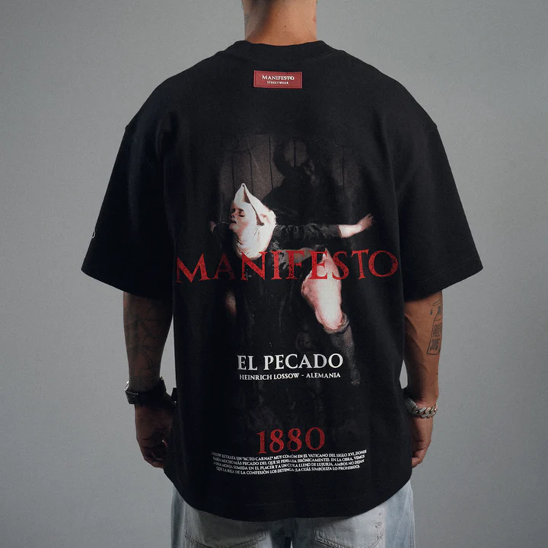 CAMISETA MANIFESTO EL PECADO NEGRA