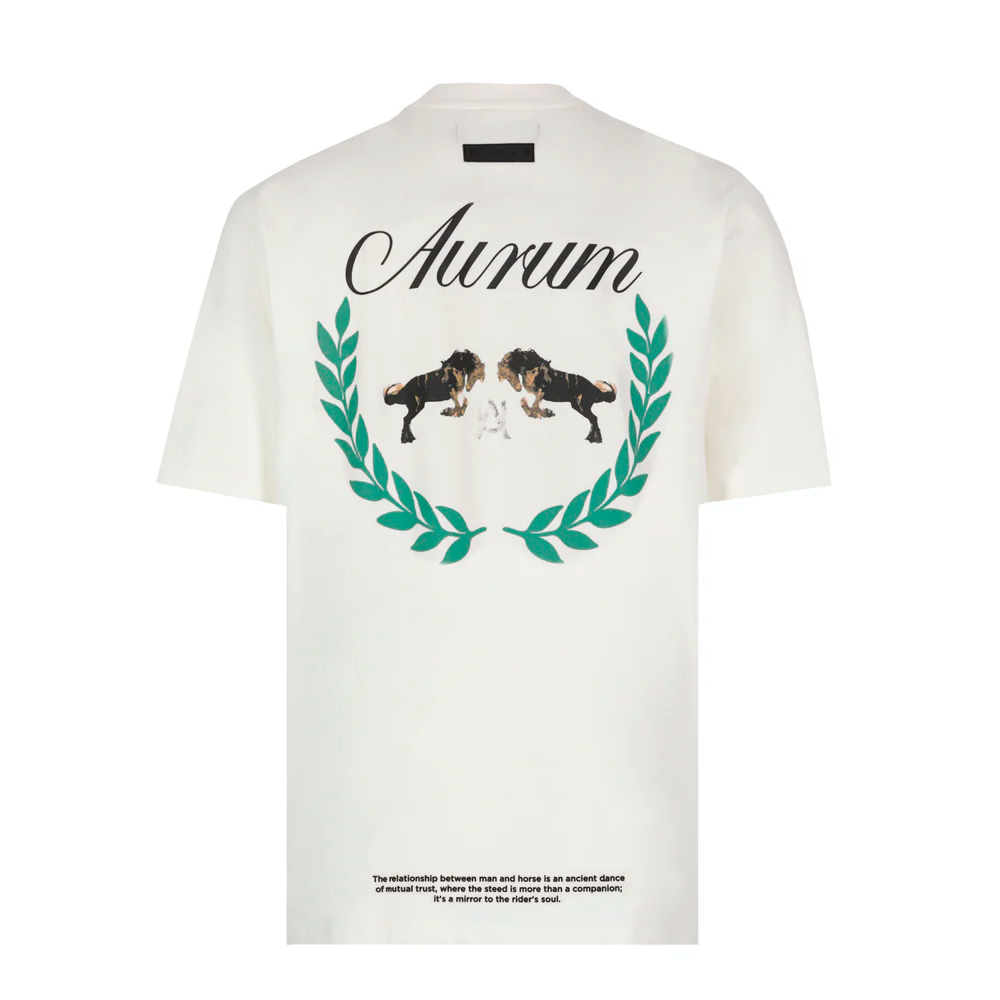 CAMISETA  AURUM HORSES BLANCA