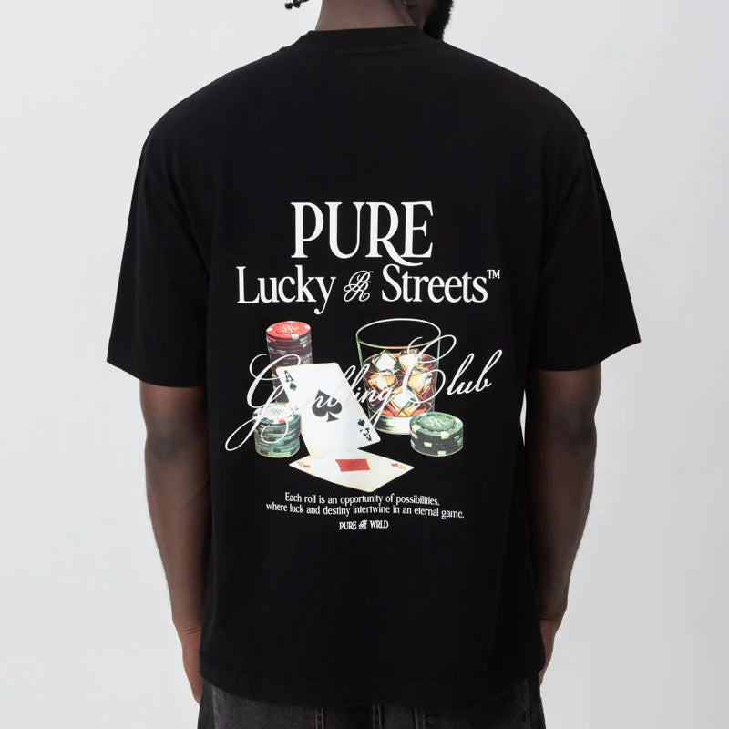 CAMISETA PURE LUCKY STREETS BLACK GAMBLING