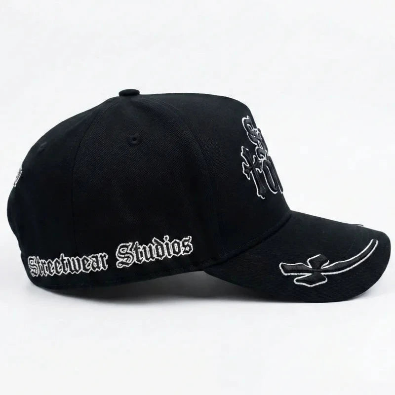 GORRA SAINT THEORY SILENT CROSS BLACK WHITE