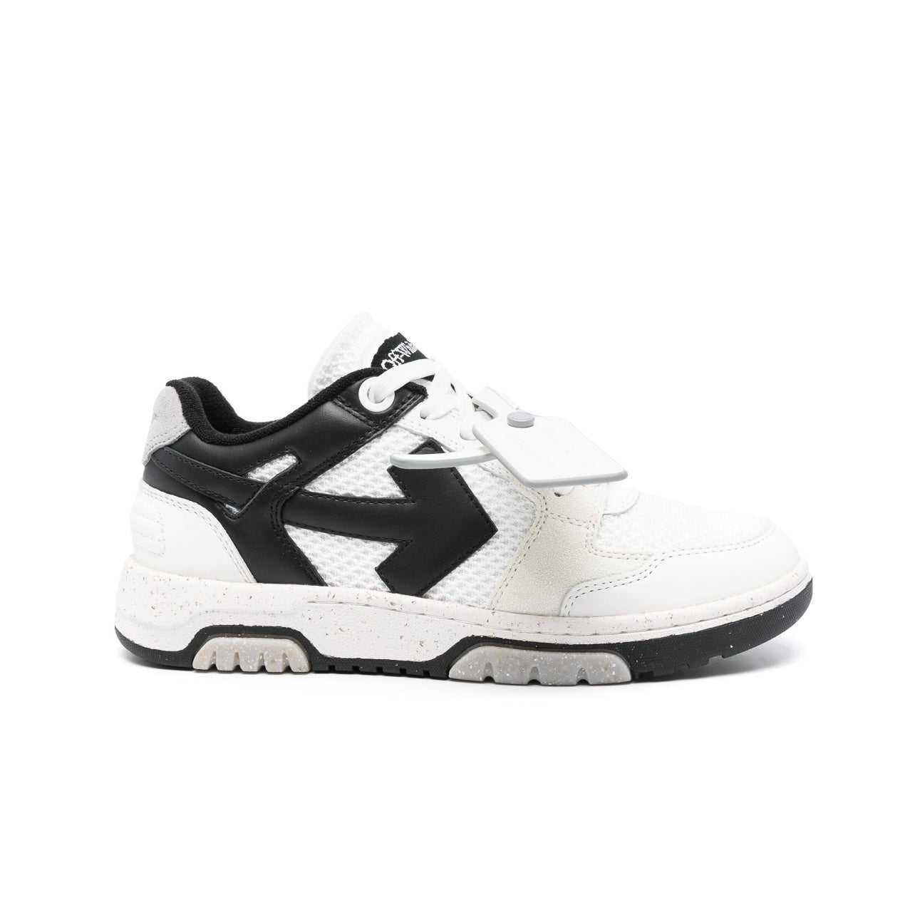ZAPATOS OFF WHITE SLIM BLANCO/NEGRO FLECHA