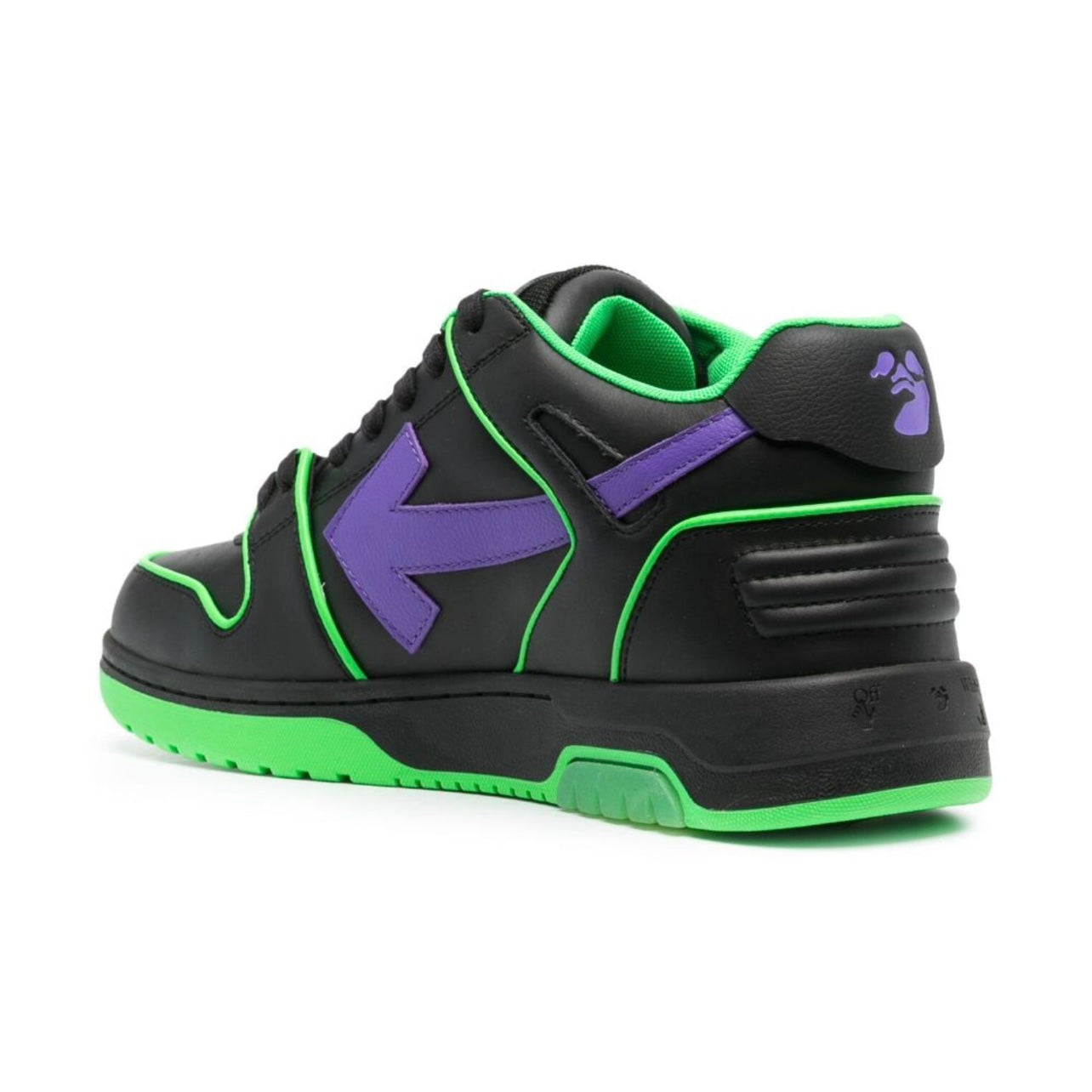 ZAPATOS OFF WHITE OUT  OF OFFICE NEGRO/VERDE/MORADO