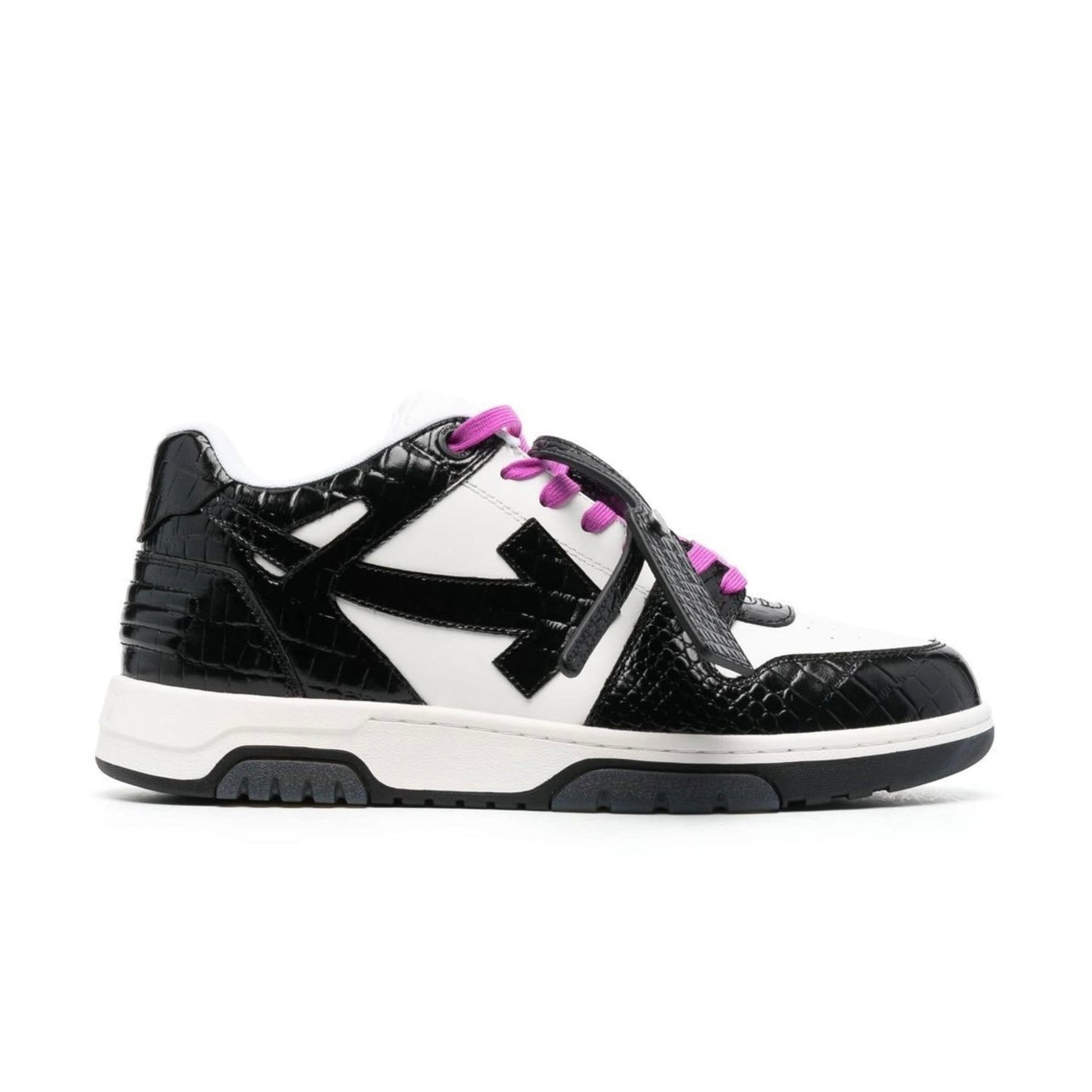 ZAPATOS OUT OF OFFICE CROCO PRINTED NEGRO FUCSIA