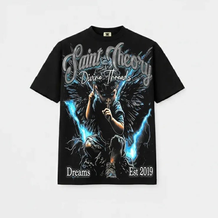 CAMISETA SAINT THEORY REVELION BLUE EYES BLACK