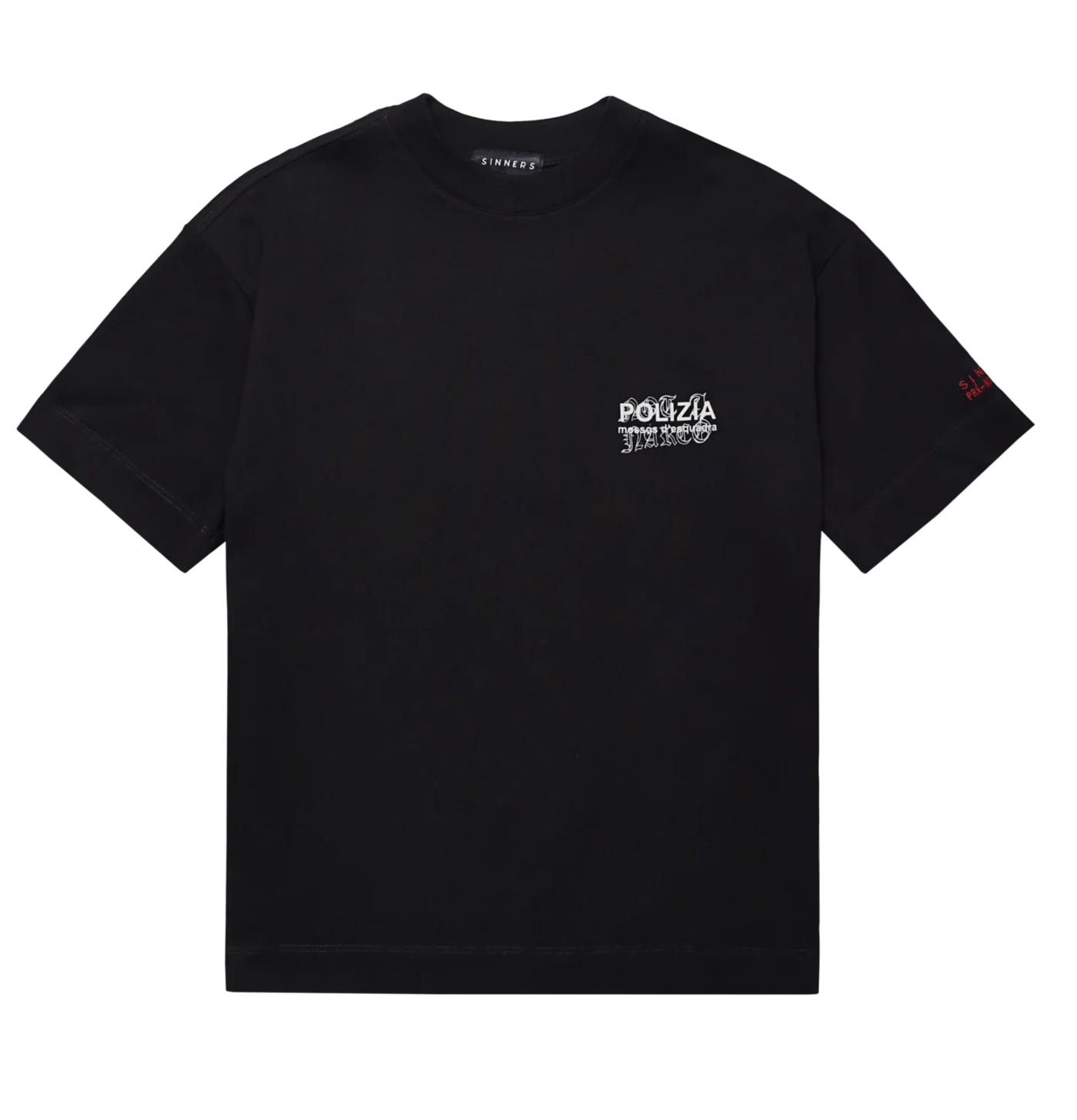 CAMISETA SINNERS POLIZIA BLACK