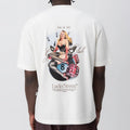 CAMISETA PURE LUCKY STREETS CREAM PIN UP