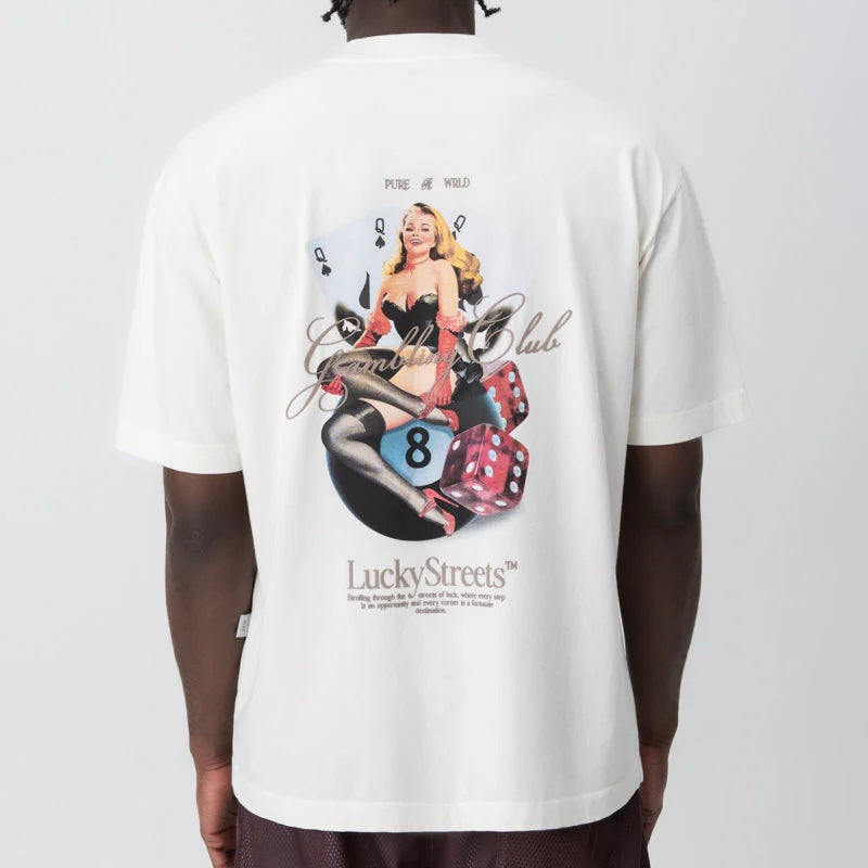 CAMISETA PURE LUCKY STREETS CREAM PIN UP