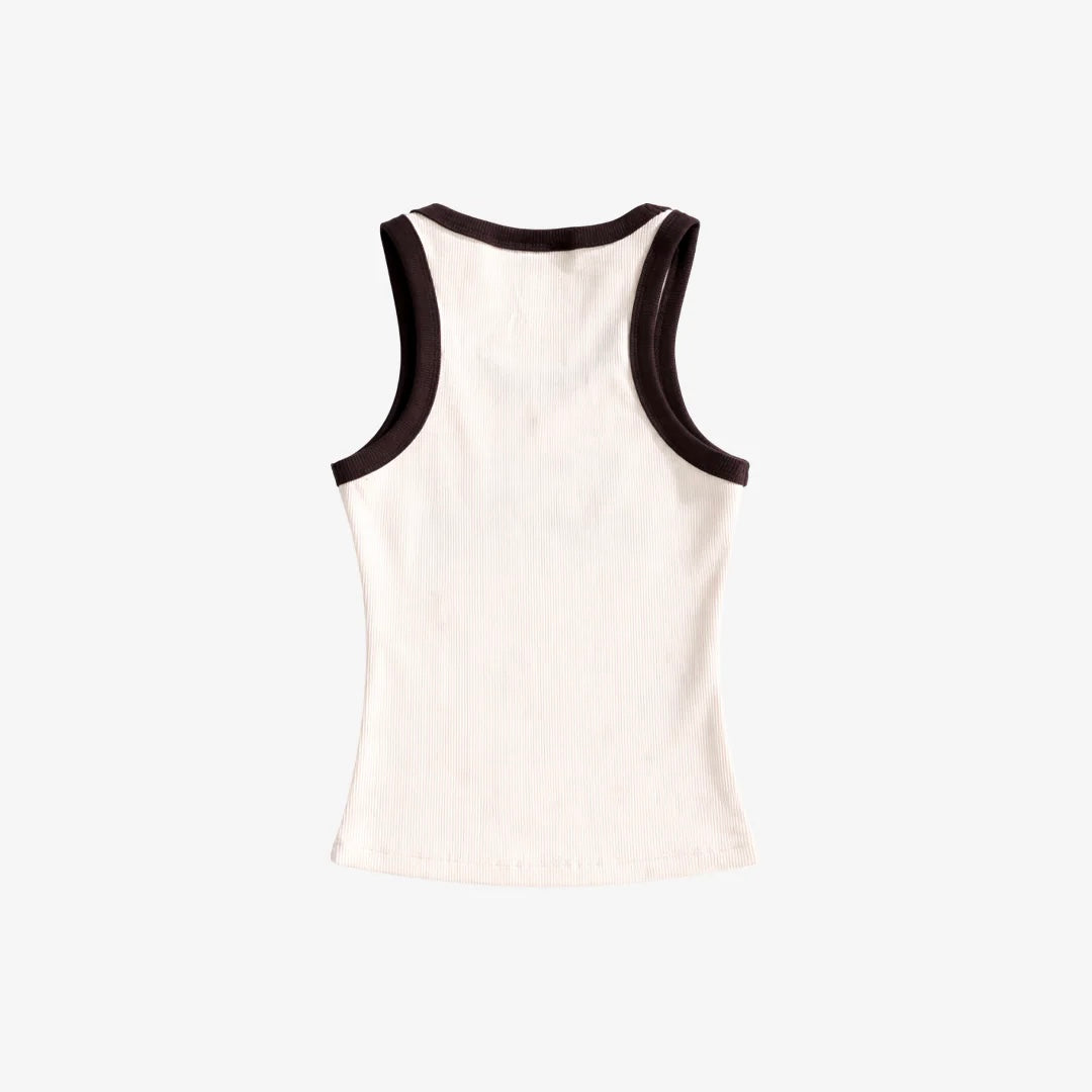 TANK TOP NO HIDE IVORY EMBOSSED