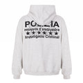 BUZO SINNERS POLIZIA GRAY ZIPPER HOODIE