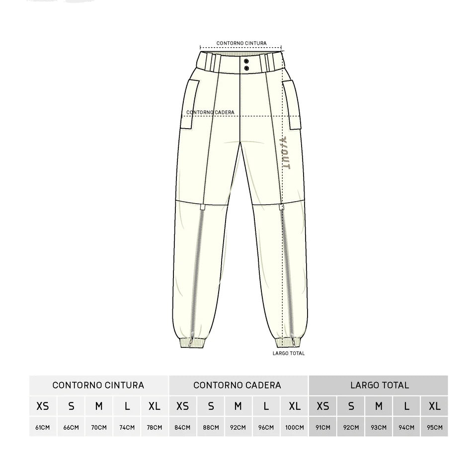 PANTALÓN Y-OUT BLANCO TRACK ZIPPER