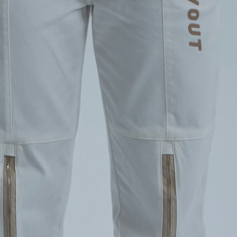 PANTALÓN Y-OUT BLANCO TRACK ZIPPER