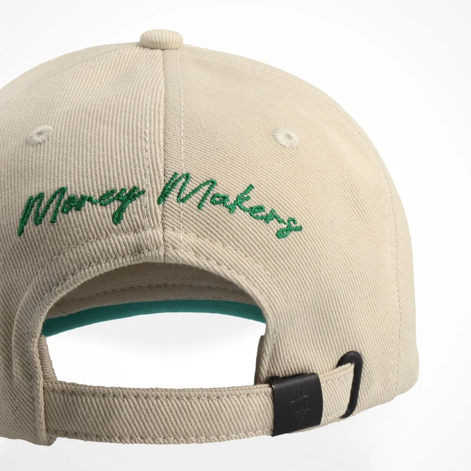 GORRA MONEY MAKERS BEIGE VERDE