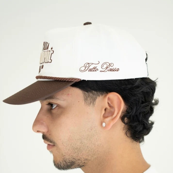 GORRA ASTRONOMIC GOLFER NAPOLI CREMA Y CAFÉ