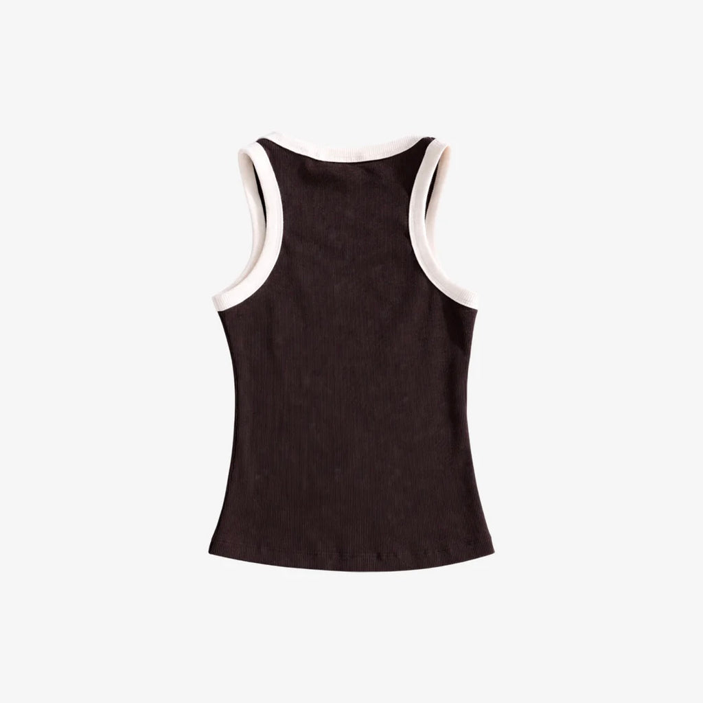 TANK TOP NO HIDE MOCCA EMBOSSED