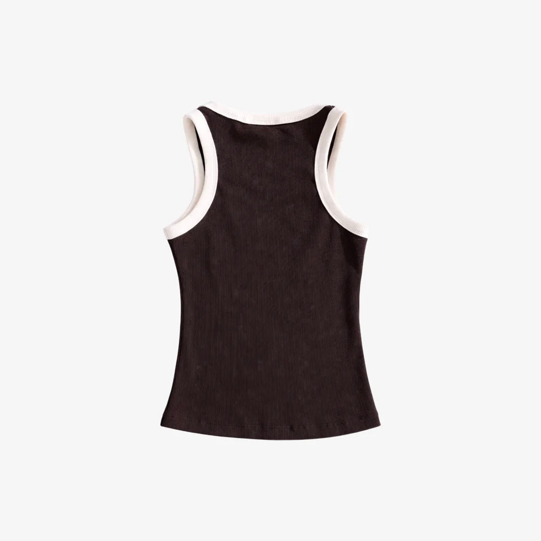 TANK TOP NO HIDE MOCCA EMBOSSED