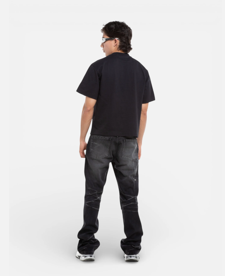 JEANS REGULAR METAL PANEL WASH