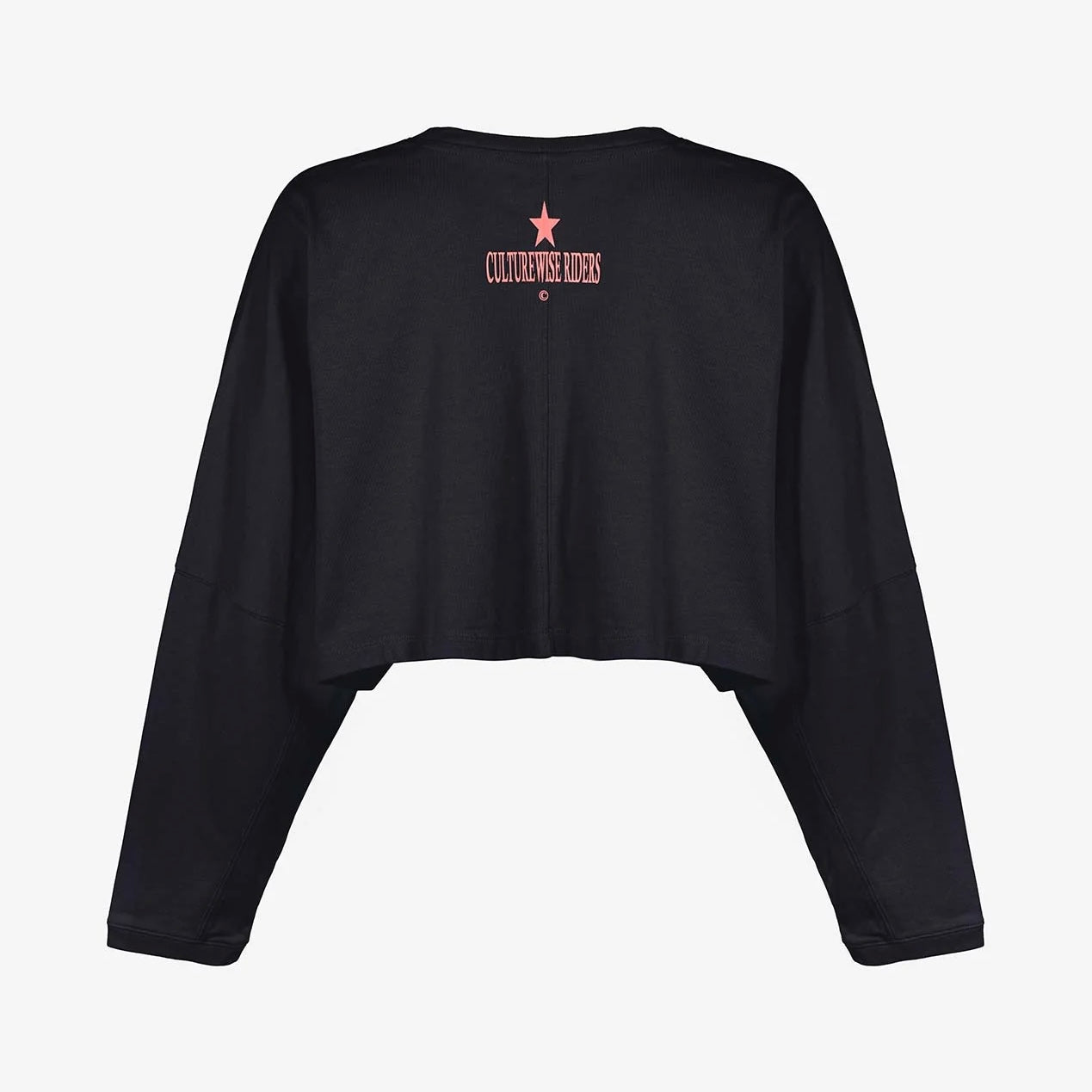 CROP TOP CULTURE WISE MANGA LARGA NEGRO