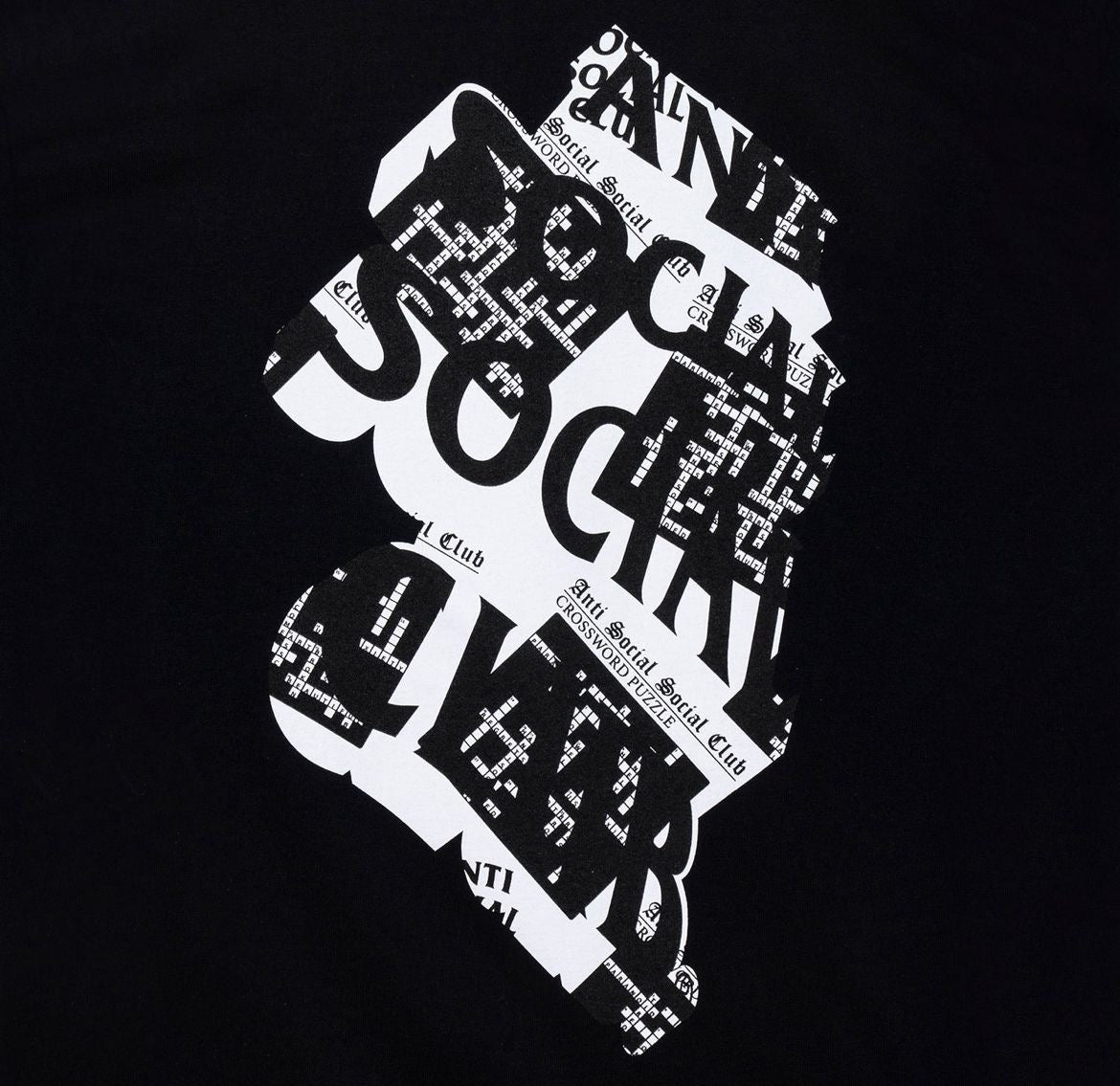 CAMISETA ANTI SOCIAL SOCIAL CLUB NEGRA CRUCIGRAMA