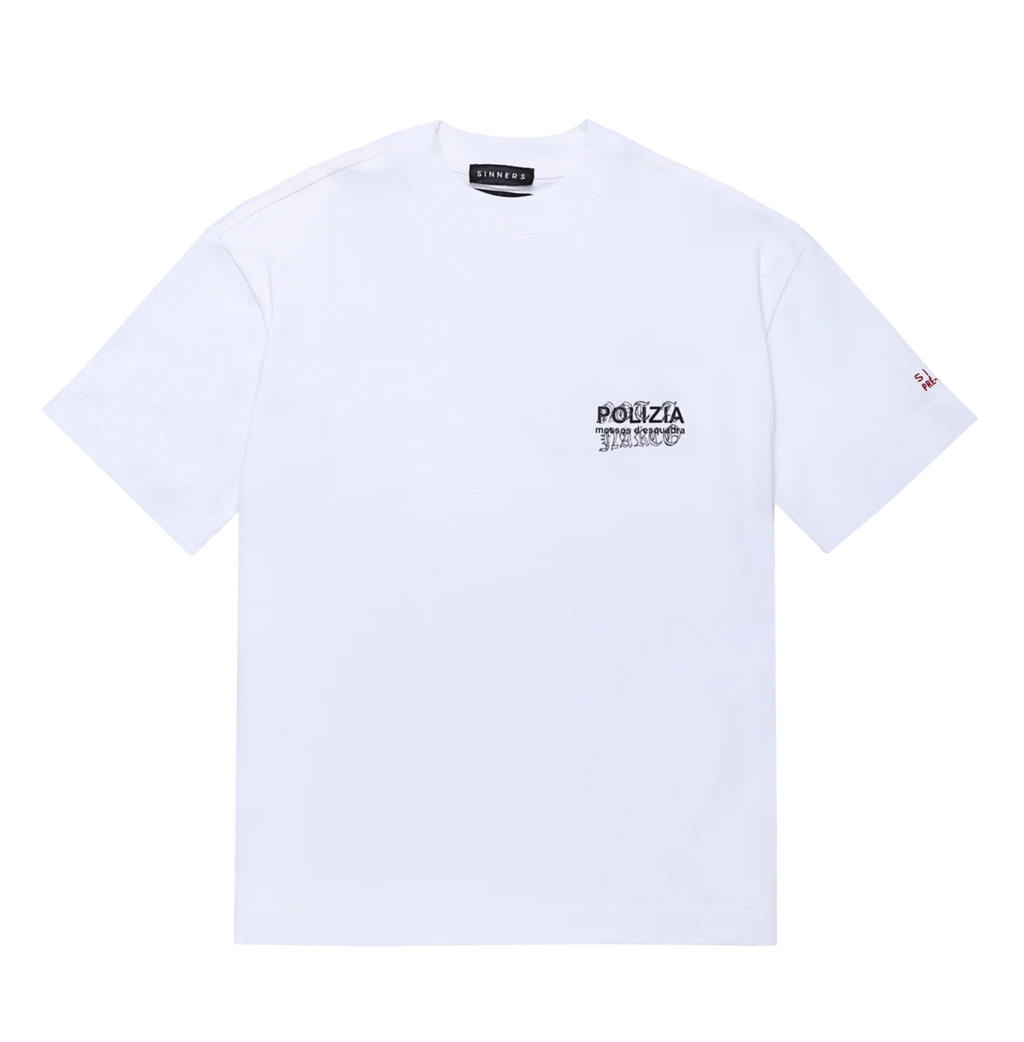 CAMISETA SINNERS POLIZIA WHITE