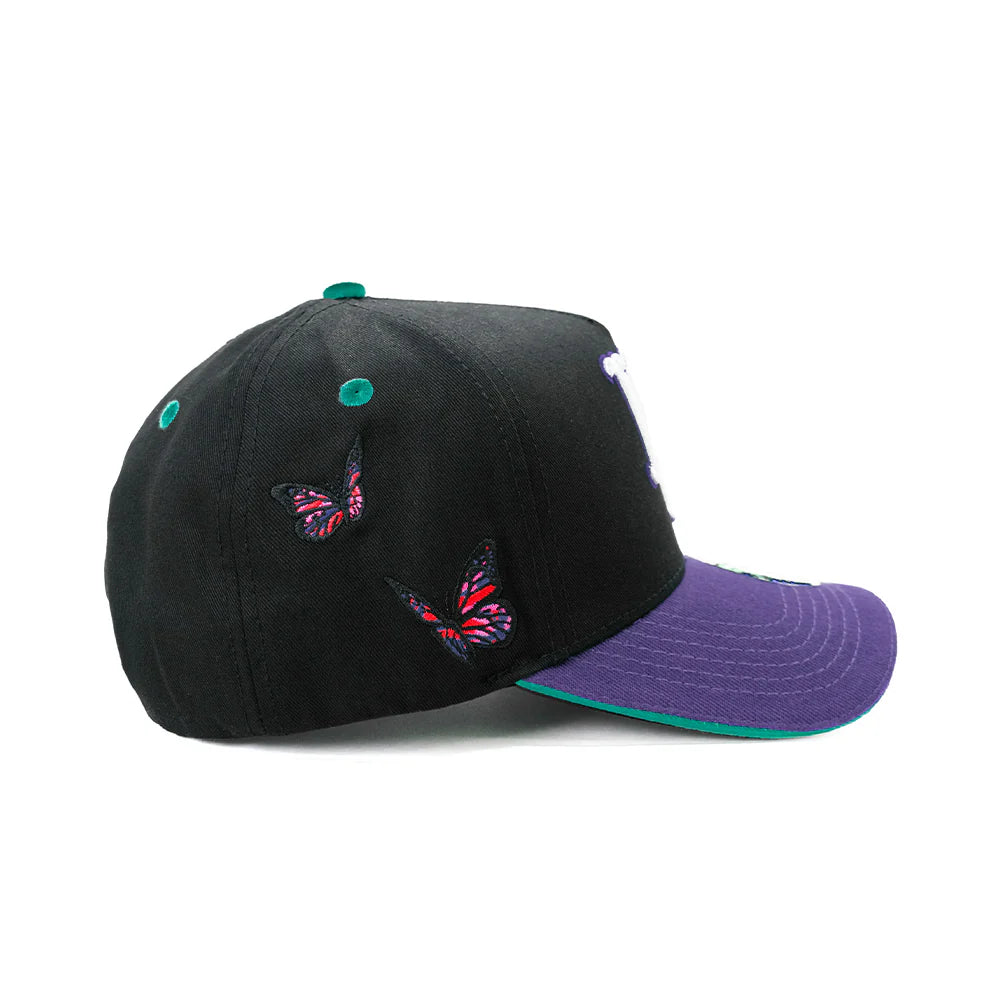 GORRA KINGS BRED MONARCA NEGRA MORADO