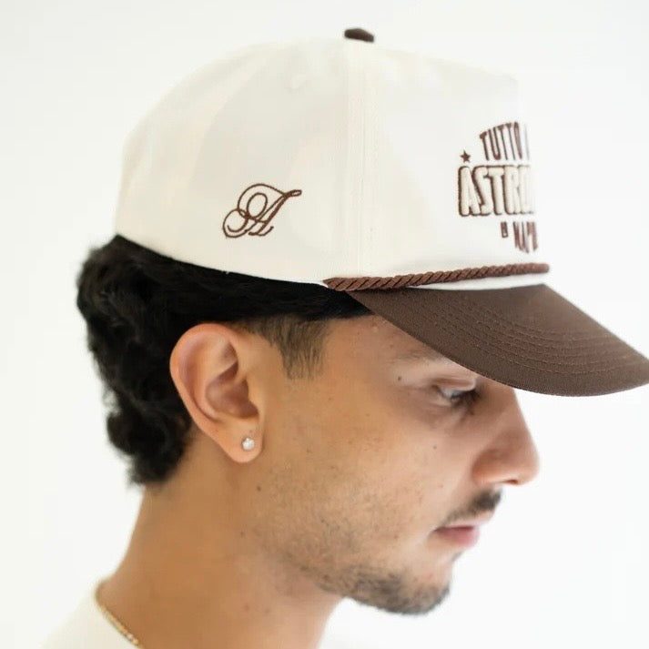 GORRA ASTRONOMIC GOLFER NAPOLI CREMA Y CAFÉ