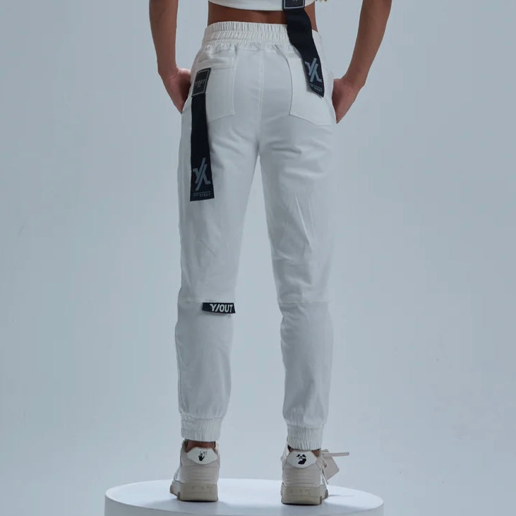 PANTALÓN Y-OUT BLANCO TRACK ZIPPER