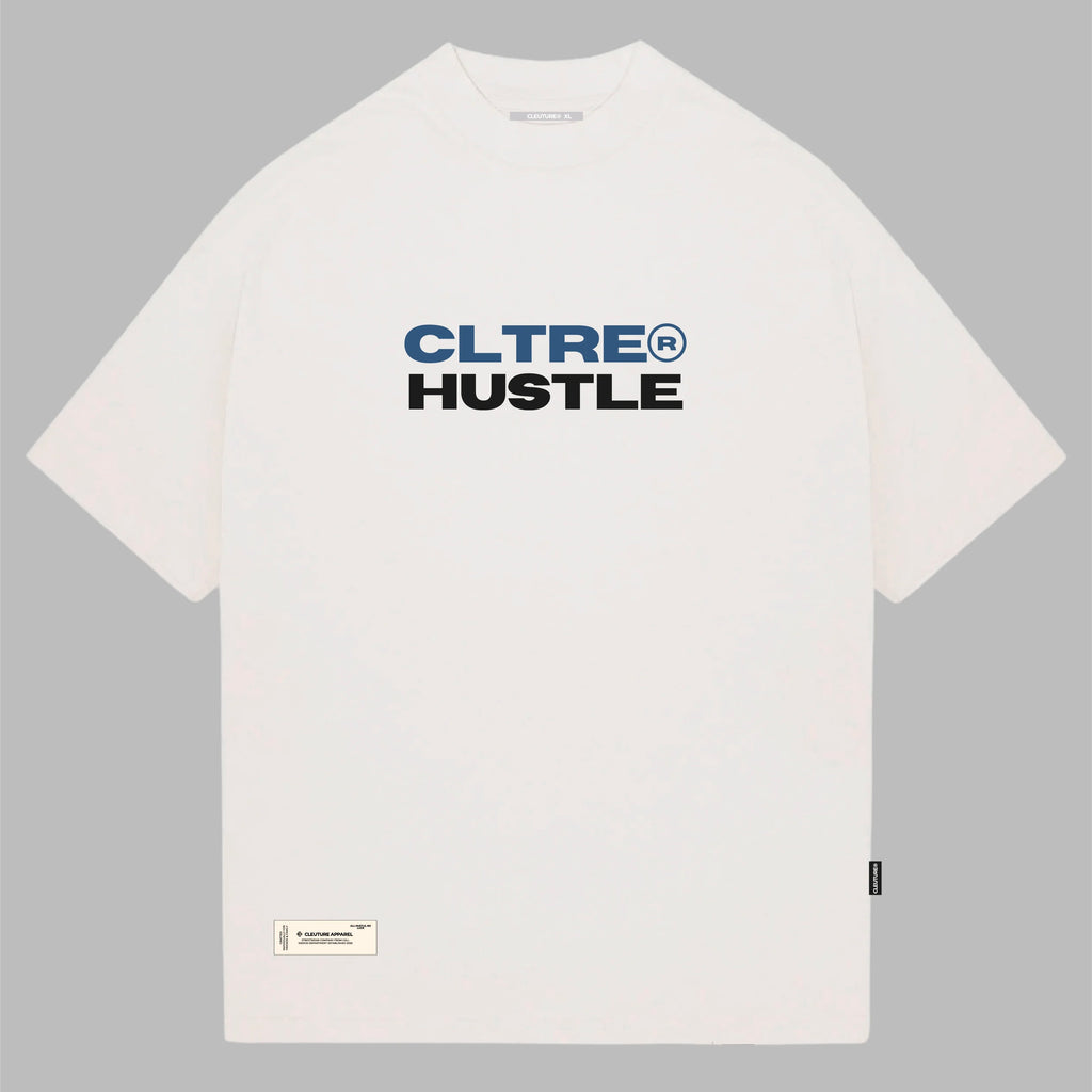 CAMISETA CLEUTURE HUSTLE BLANCA
