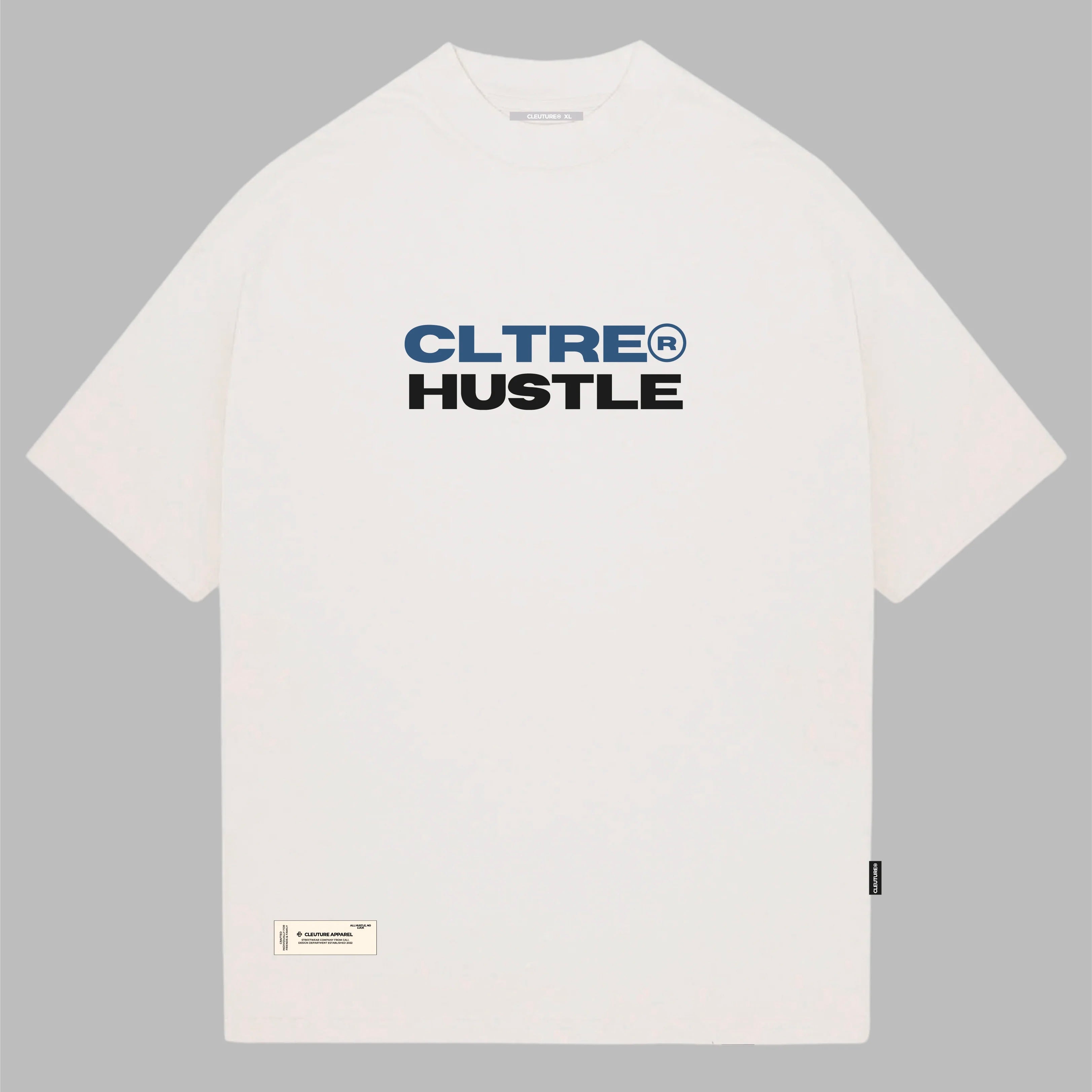 CAMISETA CLEUTURE HUSTLE BLANCA