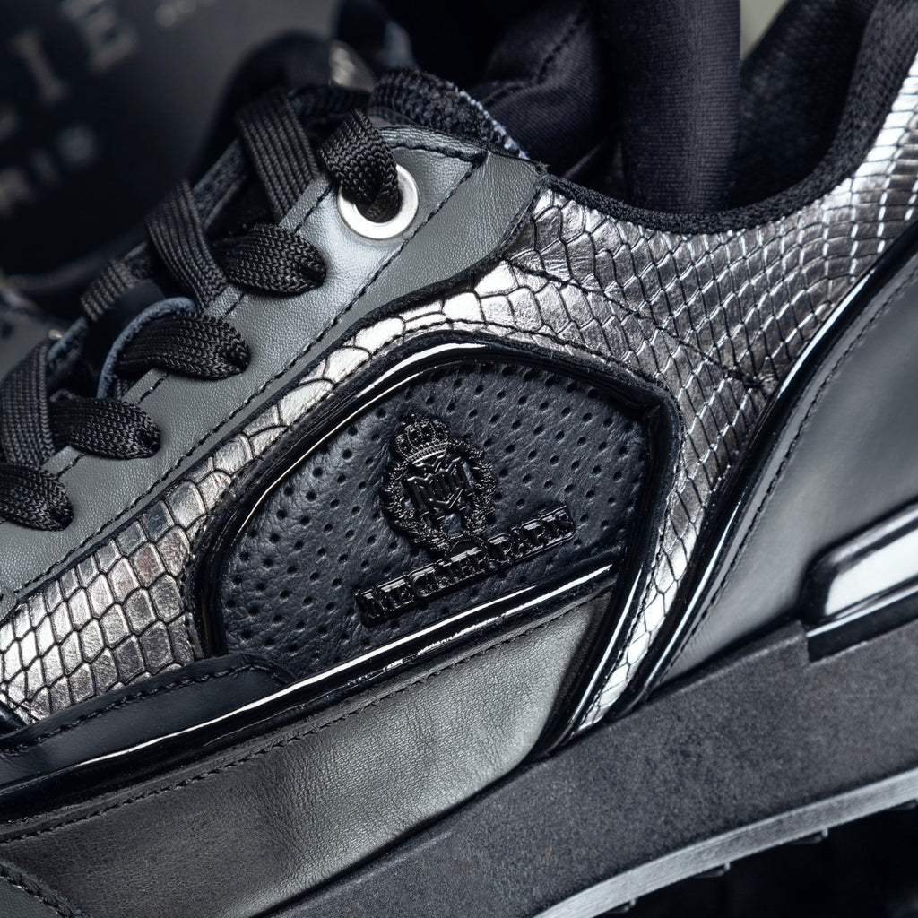 ZAPATOS MECLIER TITANIUM BLACK-SILVER
