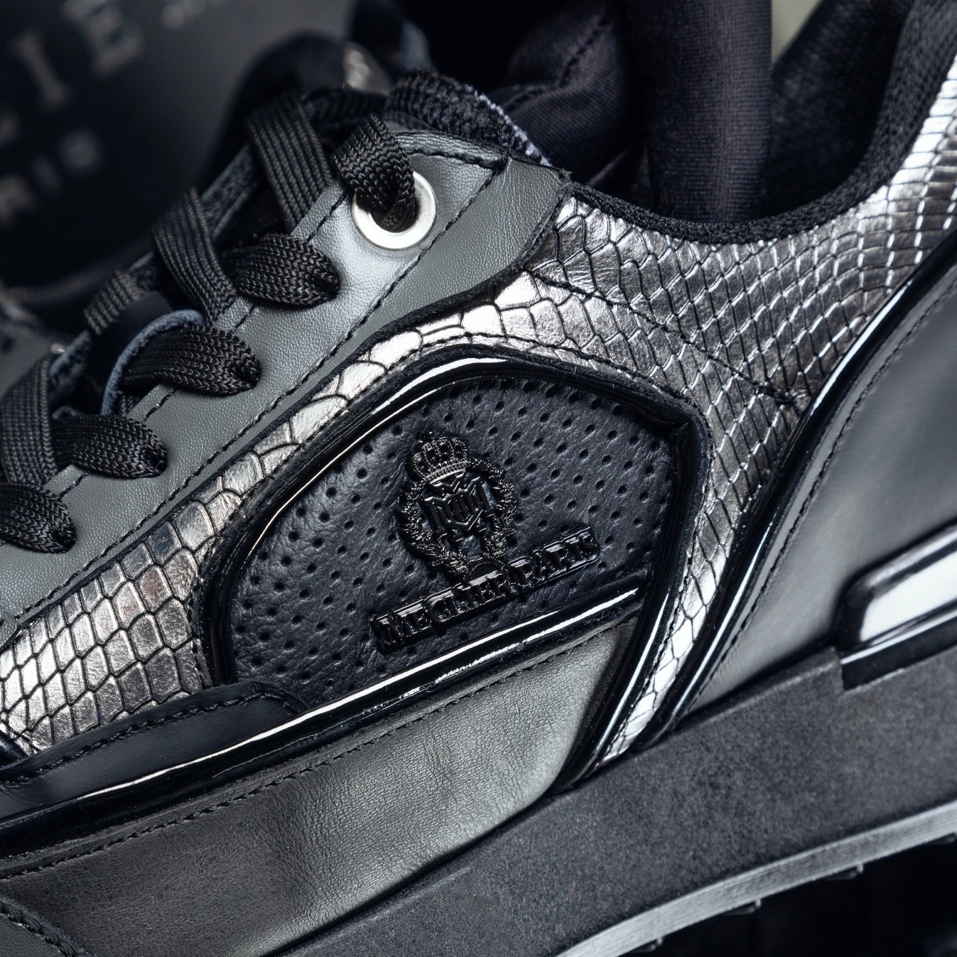 ZAPATOS MECLIER TITANIUM BLACK-SILVER