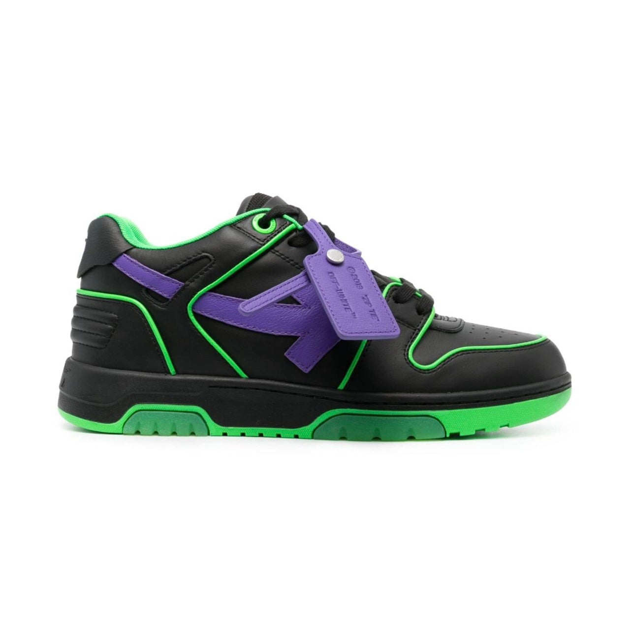 ZAPATOS OFF WHITE OUT  OF OFFICE NEGRO/VERDE/MORADO