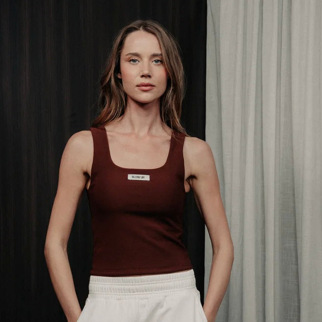TANK TOP  BLOW UP BROWN