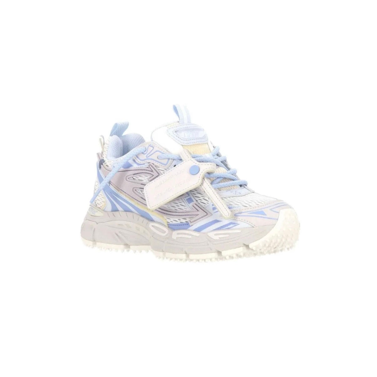 ZAPATOS OFF WHITE BE RIGHT BACK BLUE PLATEADOS