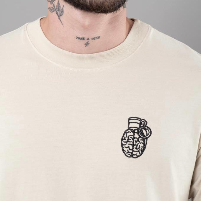 CAMISETA BLOW UP LOGO EMBROIDERED MARFIL