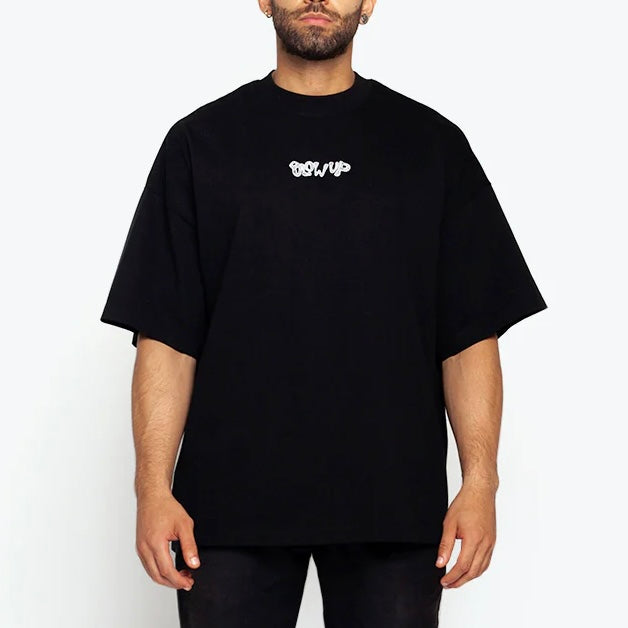 CAMISETA BLOW UP OVERSIZED NEGRA LINEAS