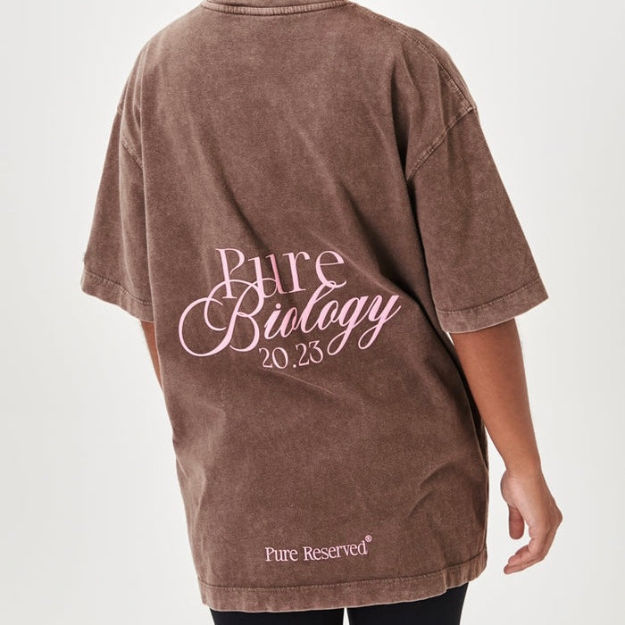CAMISETA PURE BIOLOGY BROWN WASHED