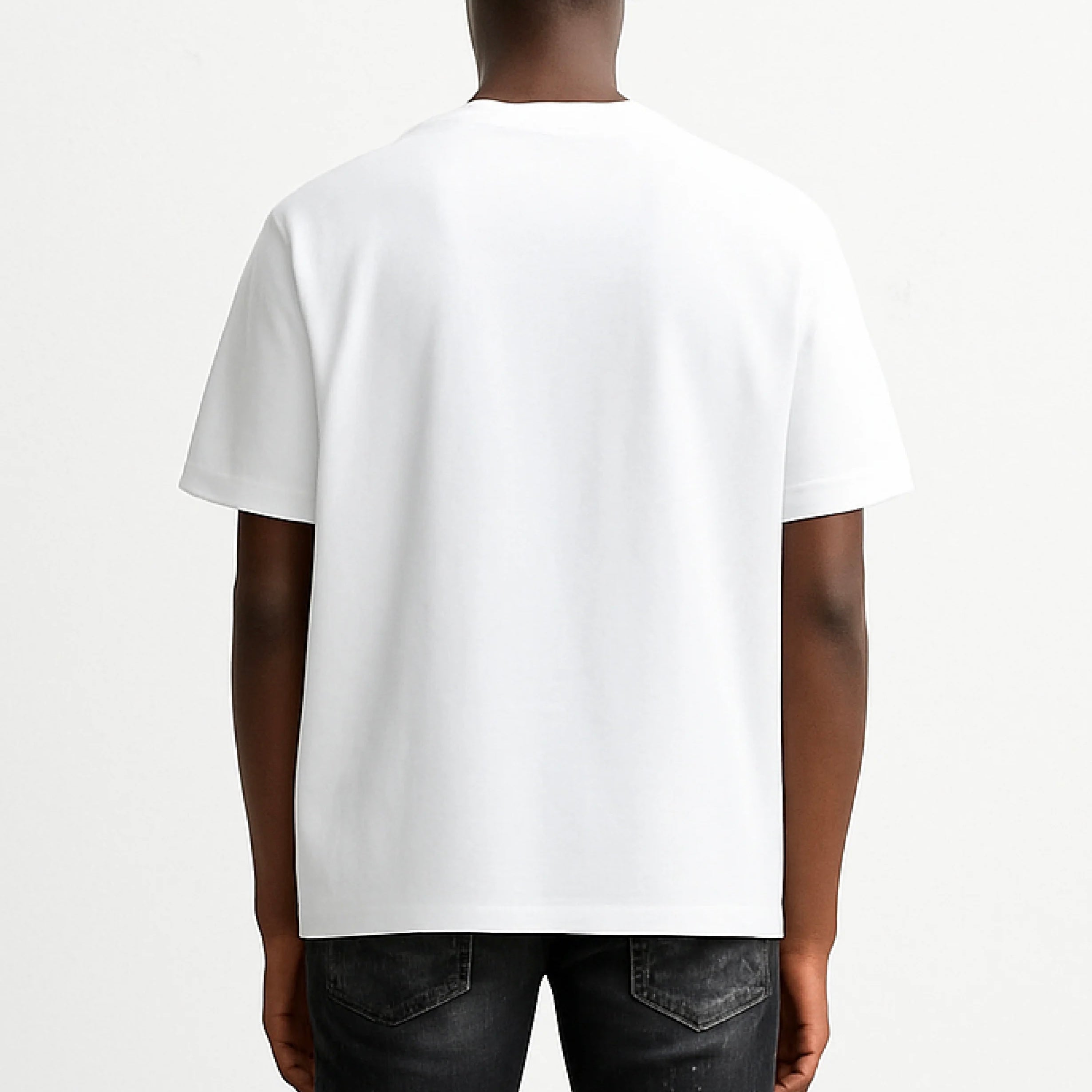 CAMISETA MECLIER BLANCA PLACA NEGRA