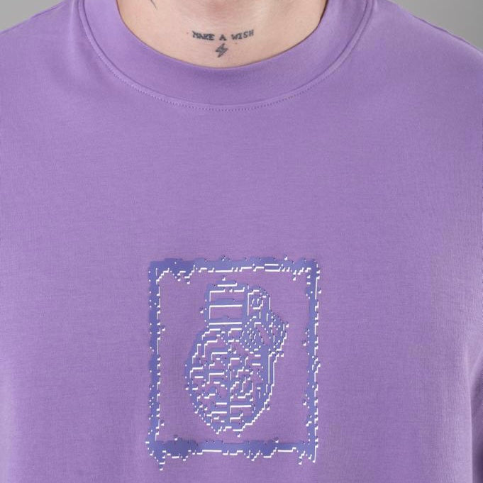CAMISETA BLOW UP PIXELES LOGO VIOLETA