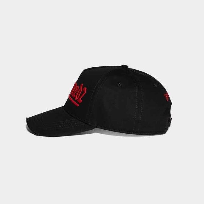 GORRA DSQUARED GOTHIC NEGRO ROJO