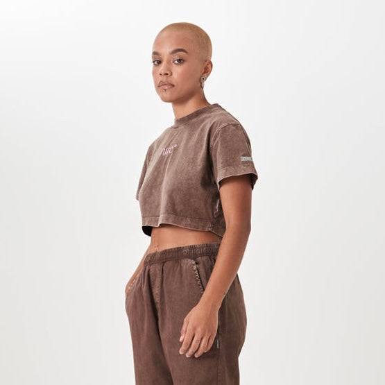 CROP TOP PURE MUJER BIOLOGY BROWN