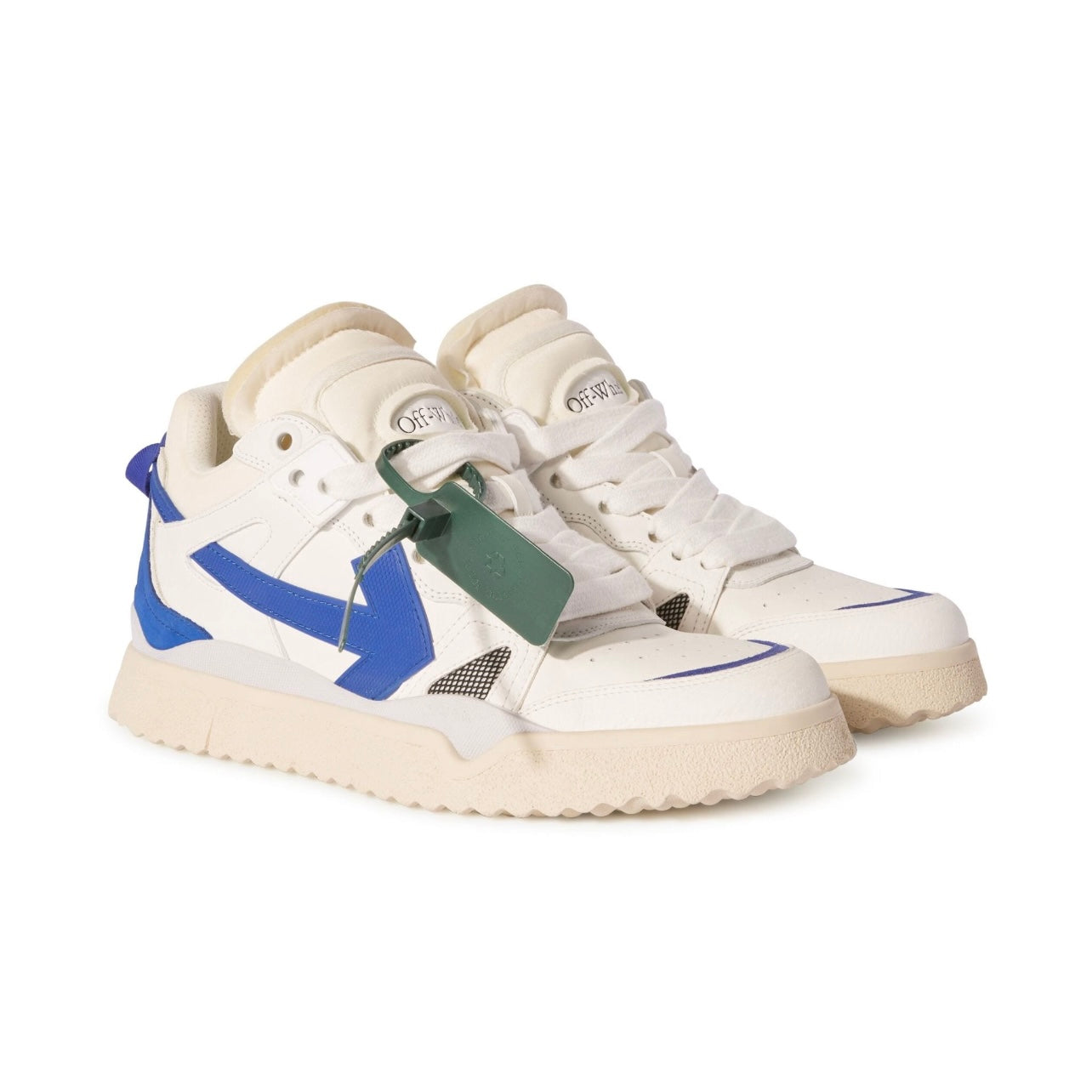 ZAPATOS OFF WHITE SPONGE BLANCOS Y AZUL