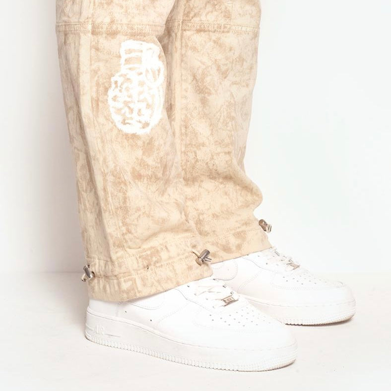 PANTALÓN CARGO BLOW UP IVORY CARGO PANTS