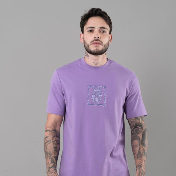 CAMISETA BLOW UP PIXELES LOGO VIOLETA