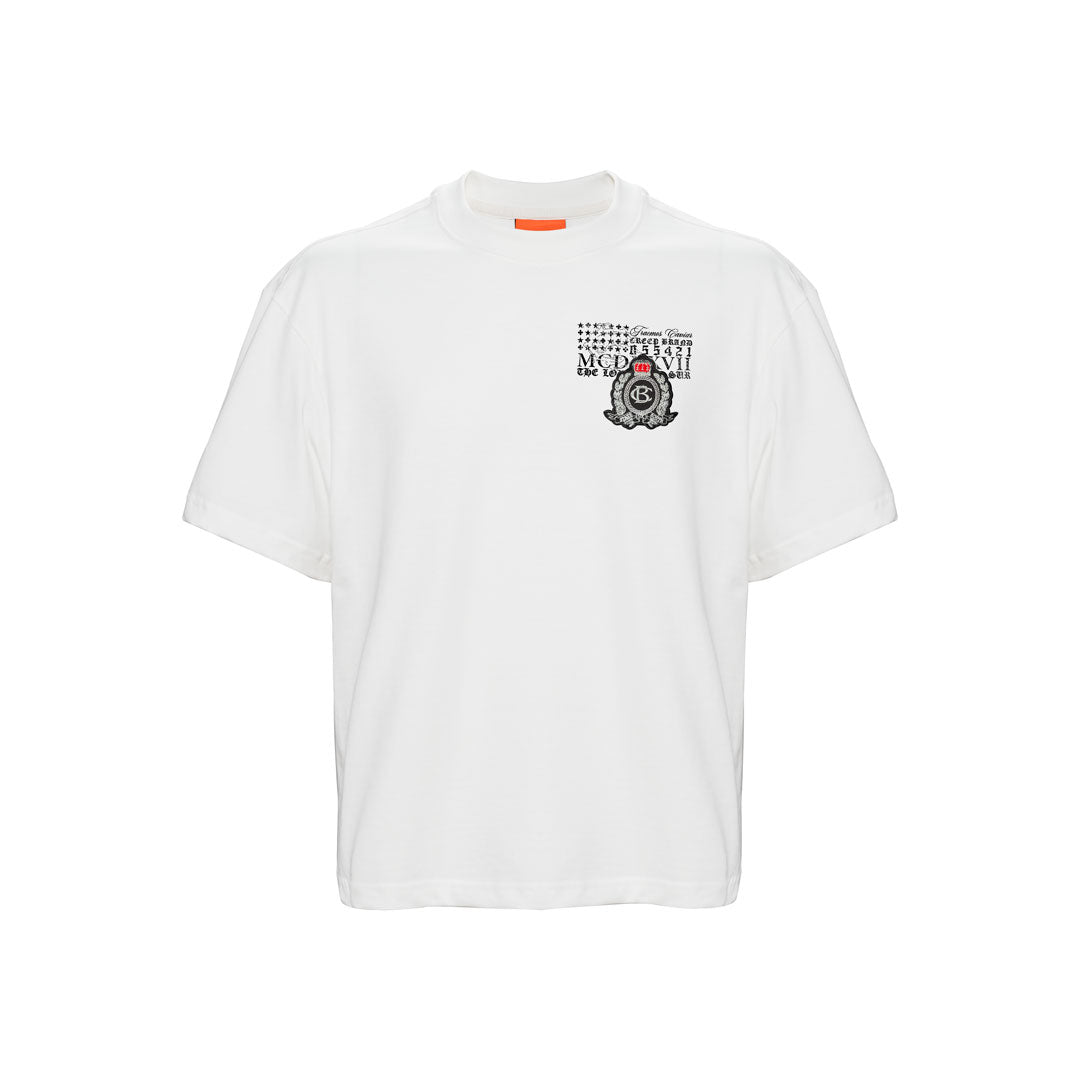 CAMISETA CREEP BRAND 02 BORDADA IVORY
